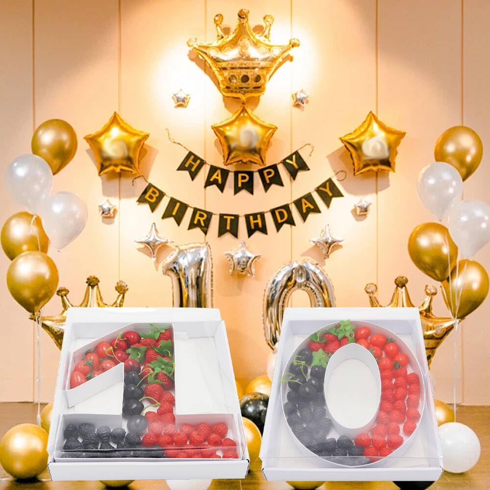 12" Fillable Cardboard Letter Charcuterie Gift Cupcake Box With Cover Sweets Packaging (0)