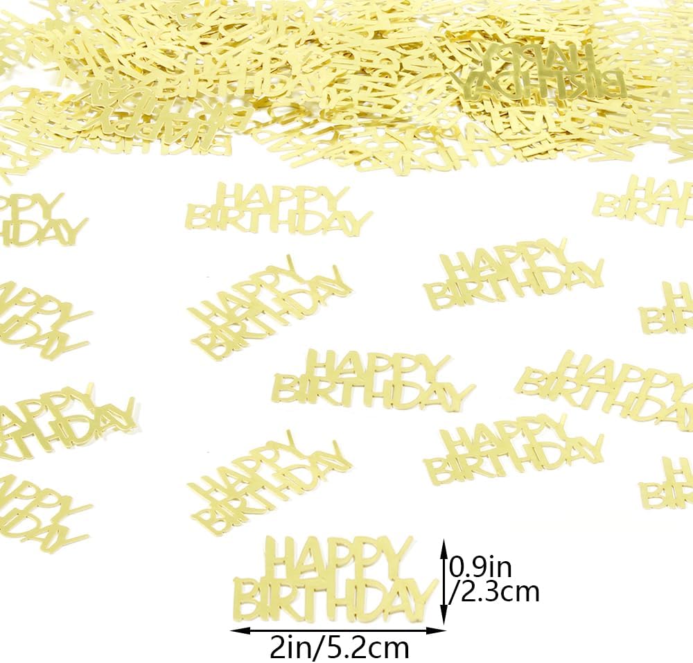Gold Happy Birthday Confetti Birthday Party Decorations Baby/Adult Birthday Table Scatter Party Supplies 100PC