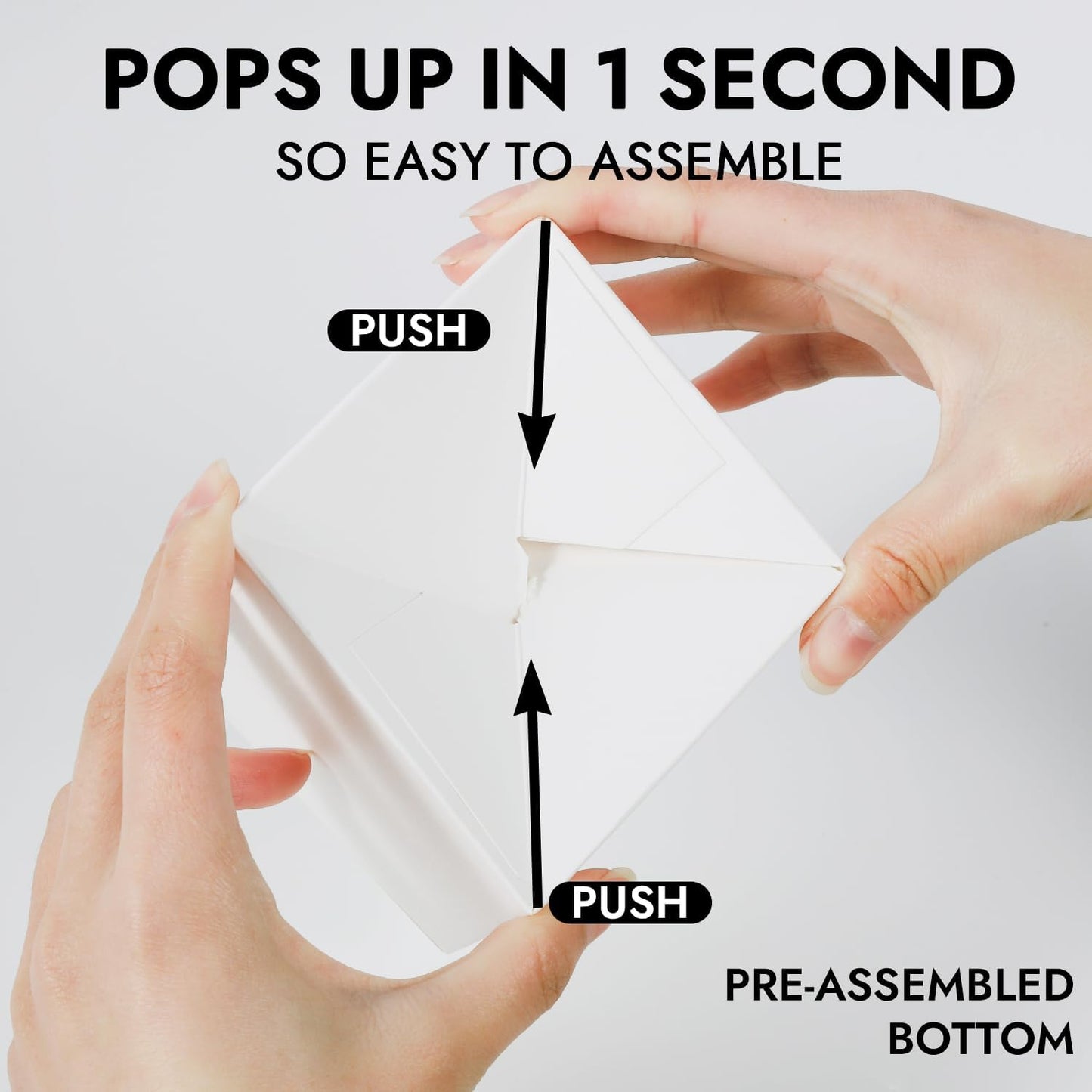 JCD 120 Packs Individual Cupcake Box White with Insert, 3.5" Cupcake Containers Single with Insert and Window for Hot Cocoa Bombs and Cookies, Pre-Assembled for Wedding Birthday Party (White/120Pcs)