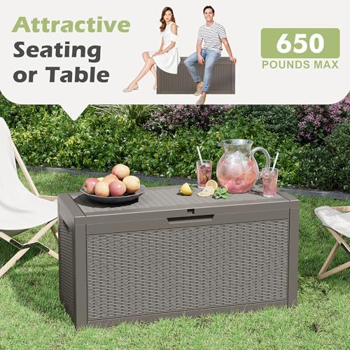 Outdoor Storage Box Waterproof, 80 Gallon Deck Box for Patio Storage - Image 6