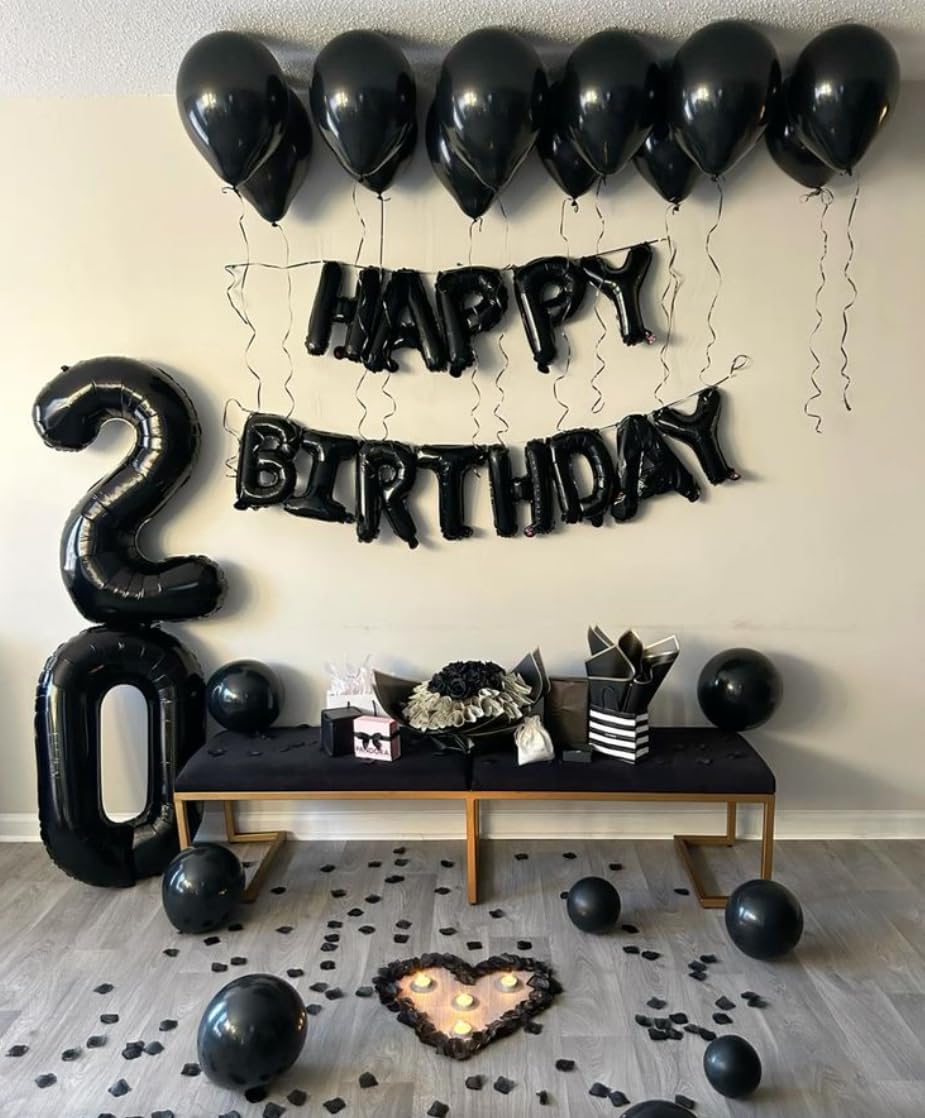 Black Number 70 Balloon, 40 Inch, Birthday Party Decorations, Anniversary & Graduation Supplies