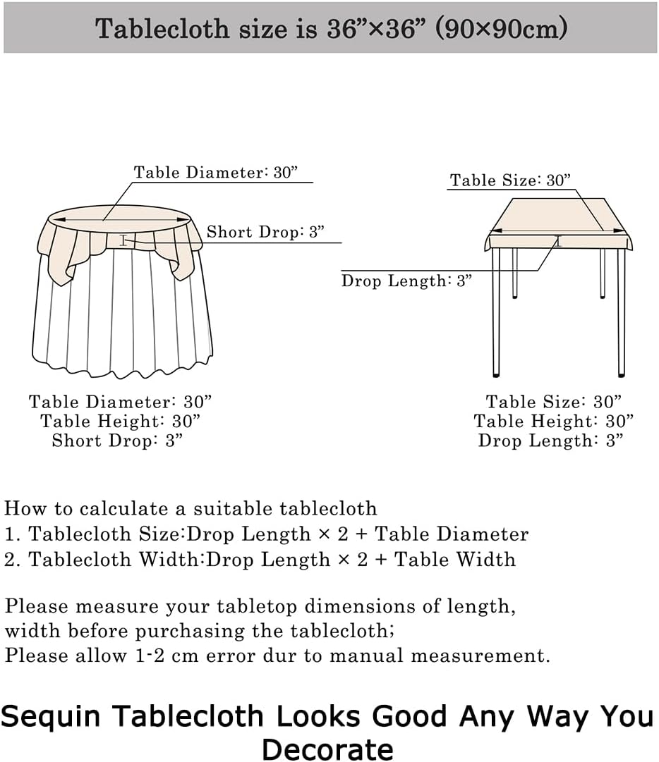 ShinyBeauty Sequin Tablecloth-Royal Blue Sequin Table Overlay and Sequin Tablecloth/Linen for Wedding/Party/Event/Decoration-Royal Blue