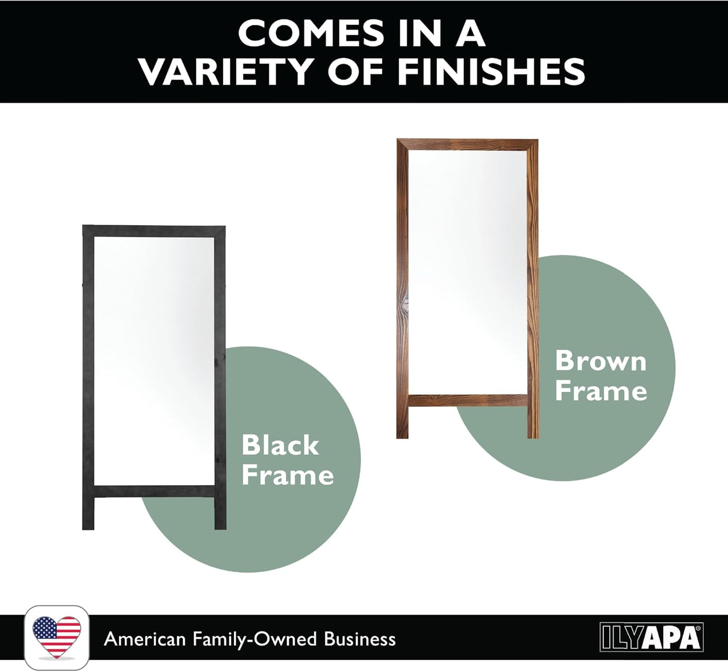 Ilyapa Wooden Dry Erase A Frame Sign - Magnetic Whiteboard Sidewalk Menu Board Outdoor - Menu Display for Restaurant, Food Truck - 58x27 inch - Black