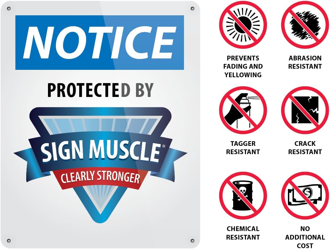 Custom OSHA Style Notice Sign 18" x 24" Plastic Sign, Customizable "Your Text Here", by AccuformNMC Made in USA