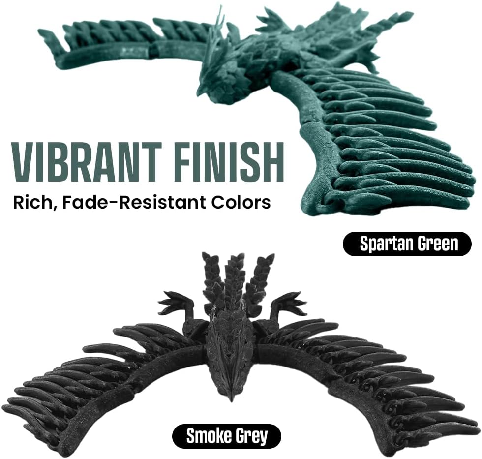 TwistedForge Articulated Forest Phoenix Figurines – 2‑Pack Mythical Creatures Made in USA from Recycled PETG – Poseable Collectible Fantasy Bird Models & Fidget Display Toys for Enthusiasts