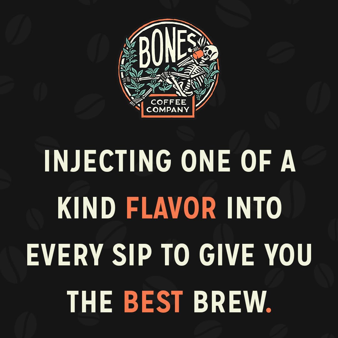 Bones Coffee Company NEW World Tour Sample Pack Box Set with Specialty Coffee Mug, 5 Assorted Single-Origin Low Acid Medium Roast Arabica Beans Flavored Coffee Gifts, 4 oz Pack of 5 Whole Bean