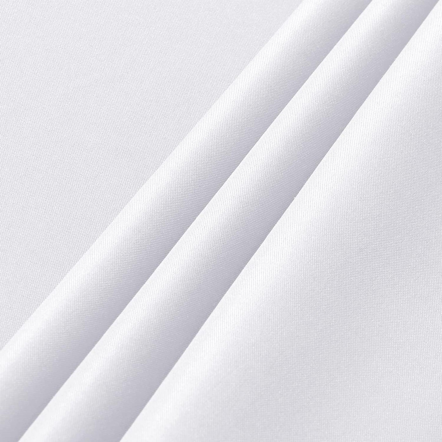 sancua 2 Pack Round Tablecloth 60 Inch White (Fits 20-48 Inch Tables), Stain and Wrinkle Resistant Table Cloth - Washable Polyester Table Cover for Dining Tables, Buffet Parties and Camping