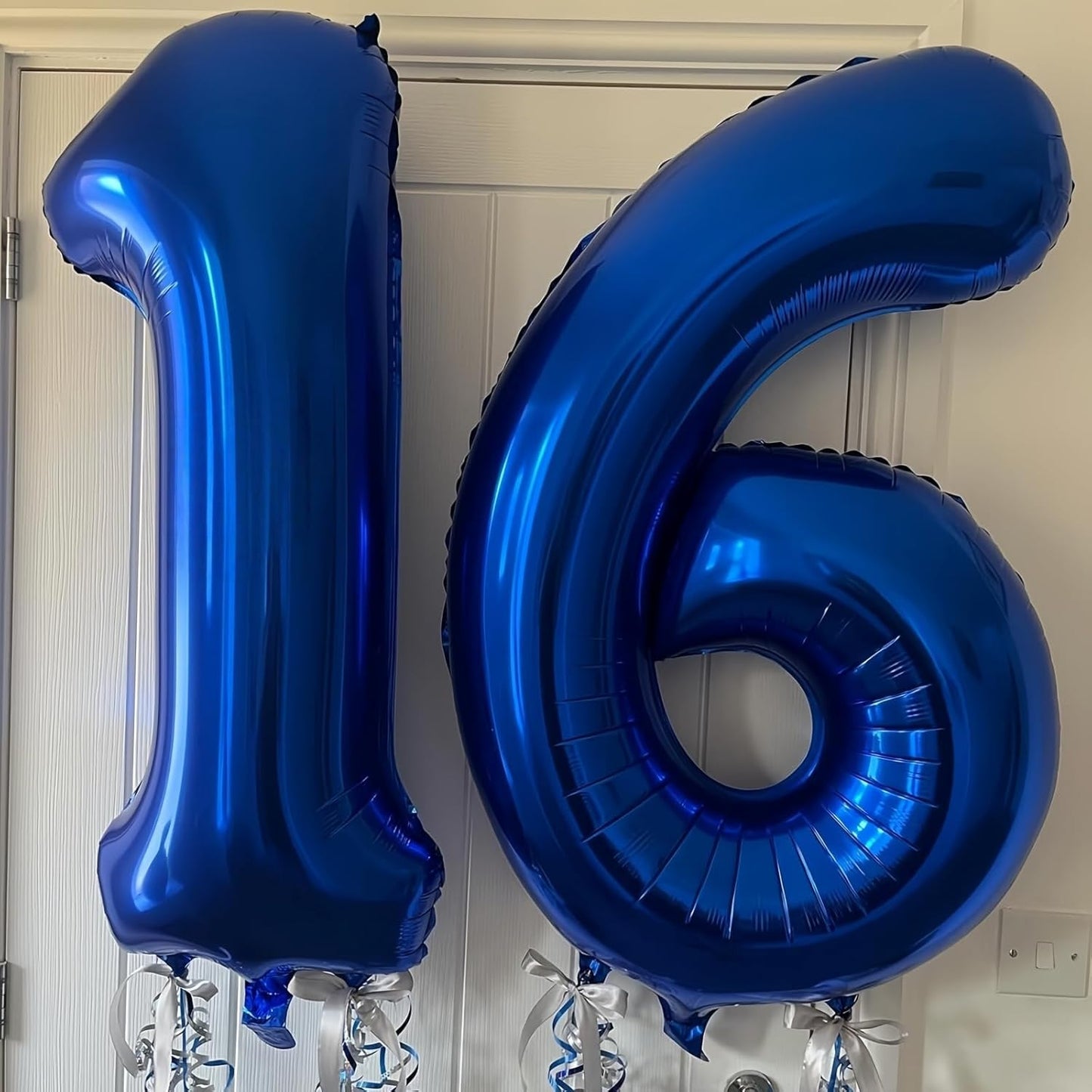 Navy Blue 4 Balloon Number,40 Inch Number 4 Balloon Big Dark Blue 4 Foil Mylar Helium Balloon for Birthday Party Decorations