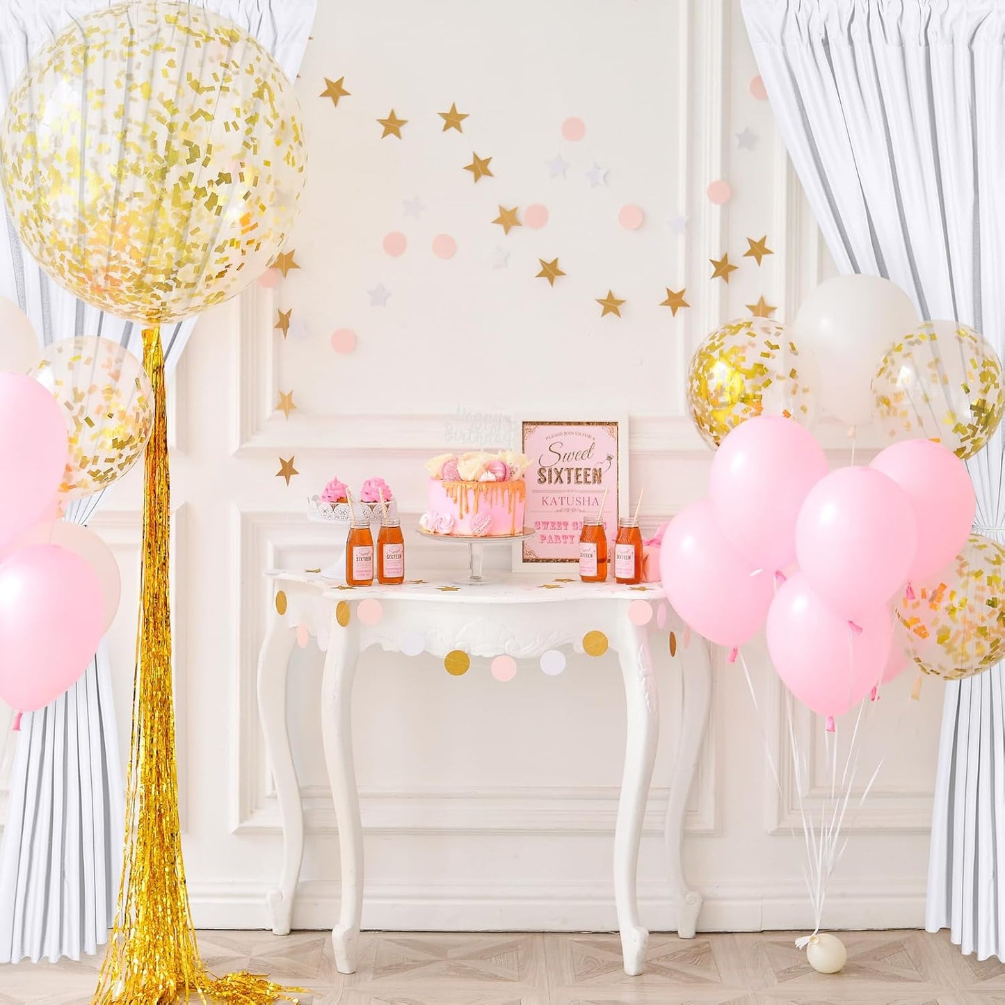 DWCN 10x8 FT White Backdrop Curtains for Parties, Photography Backdrop Drapes with Rod Pockets for Wedding Decorations Stage Birthday Family Gatherings, 2 Panels 5ft x 8ft