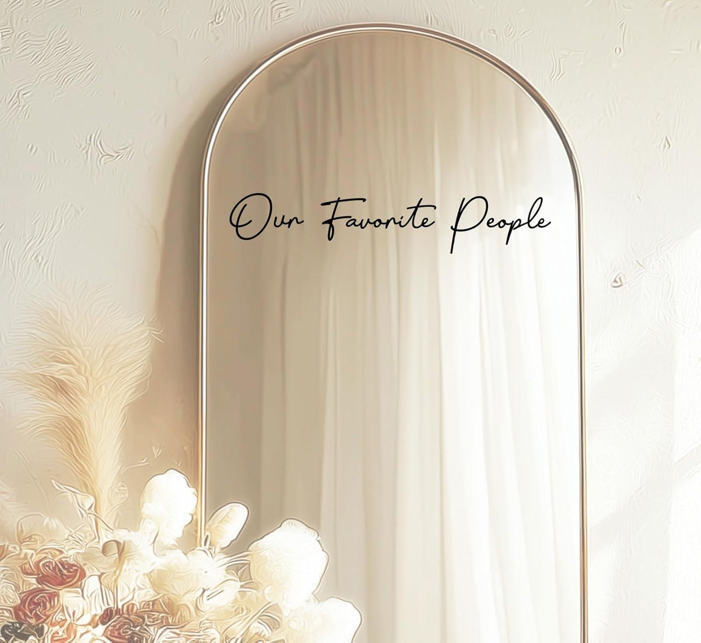 Our Favorite People Seating Chart Decal Wedding Seating Chart Header Decal for Mirror Our Favorite People Welcome Sign Wedding Welcome Vinyl (Black, Width 17")