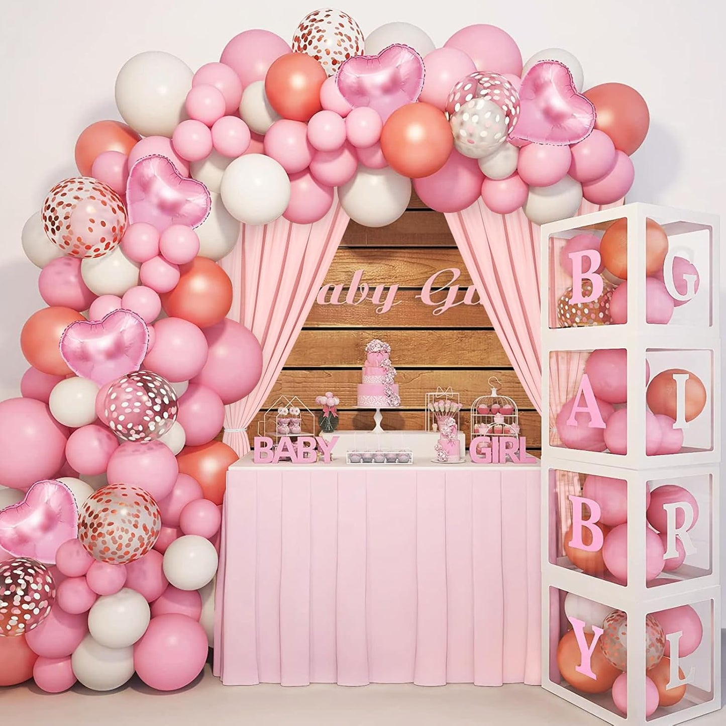 DWCN 10x7 FT Blush Pink Backdrop Curtains for Parties, Photography Backdrop Drapes with Rod Pockets for Wedding Decorations Stage Birthday Family Gatherings, 2 Panels 5ft x 7ft