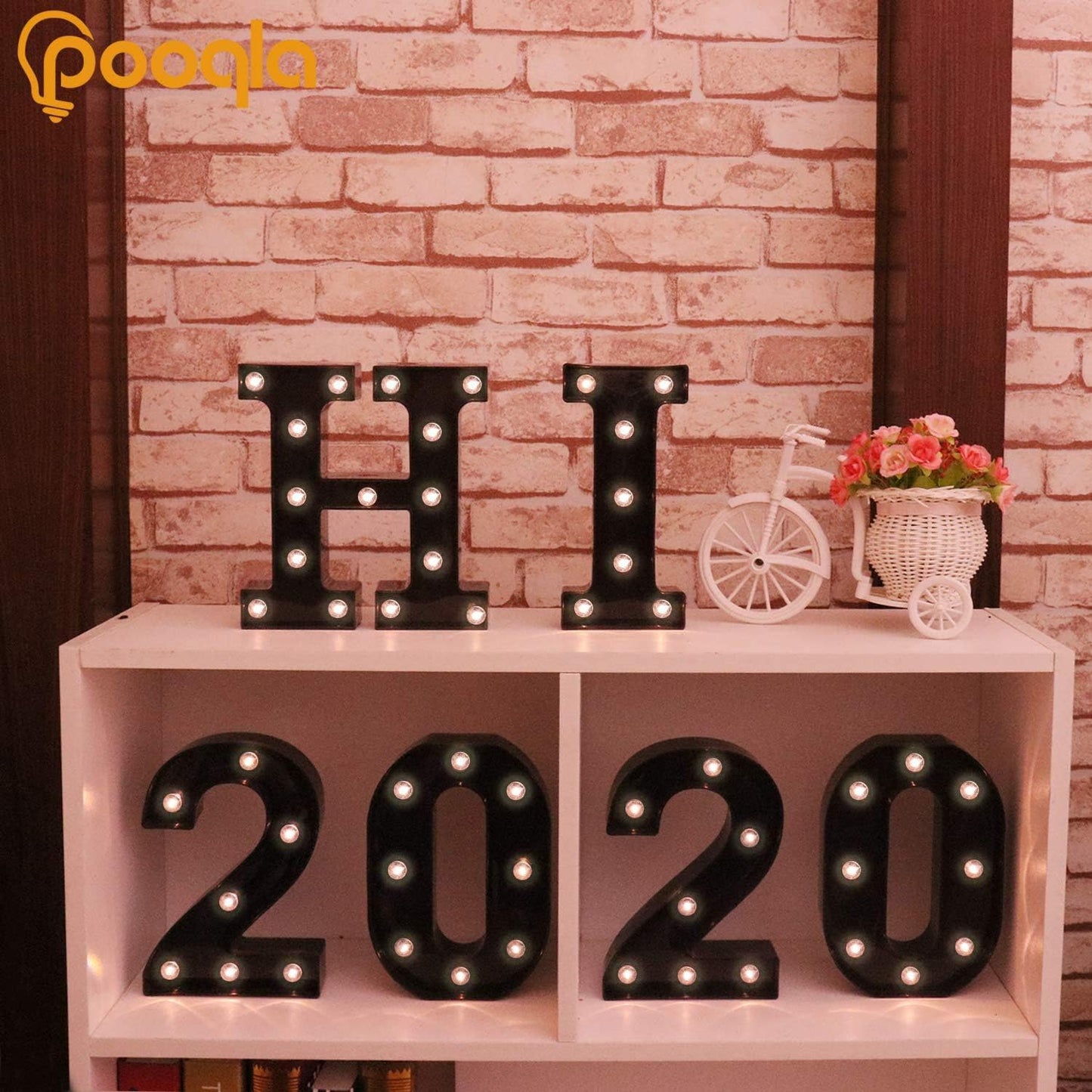 Decorative LED Illuminated Letter Marquee Sign - Alphabet Marquee Letters with Lights For Wedding Birthday Party Christmas Night Light Lamp Home Bar Decoration R, Black