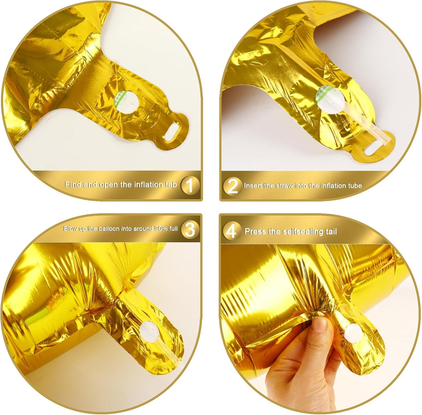 40 Inch Gold Large Number 14 Birthday Balloon, Giant Number 14 Fourteen Balloons, Foil Mylar Big Balloons for Anniversary Graduation Supplies Decorations