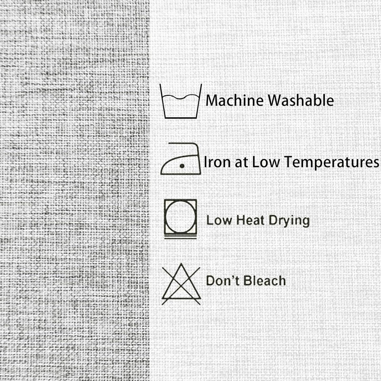 Hiasan Faux Linen Rectangle Tablecloth - Wrinkle and Stain Resistant Washable Table Cloth for Kitchen Dining Room Holiday Table Cover for Dinner, Light Grey, 60 x 84 Inch