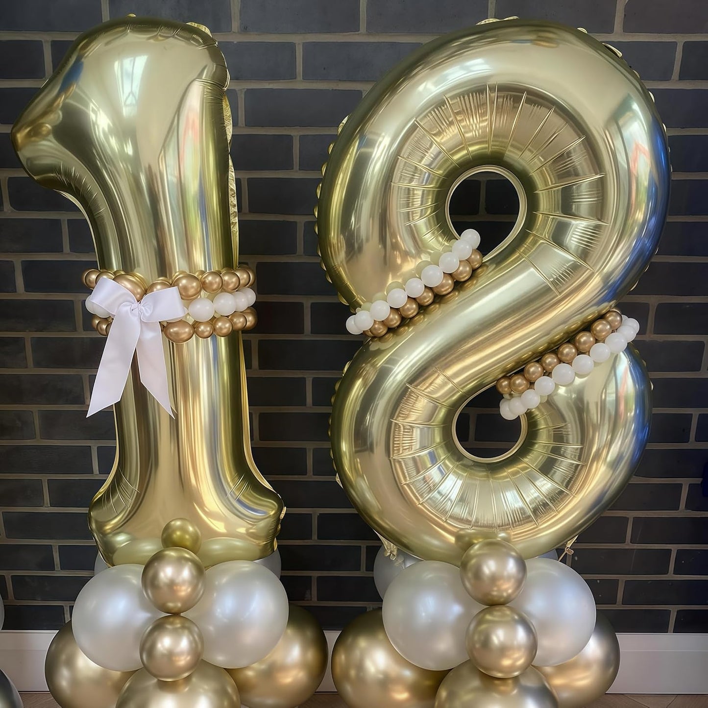 Champagne Gold 1 Balloon,40 Inch Light Gold Number 1 Balloon Big Foil Mylar Helium 1 Balloon for Birthday Party