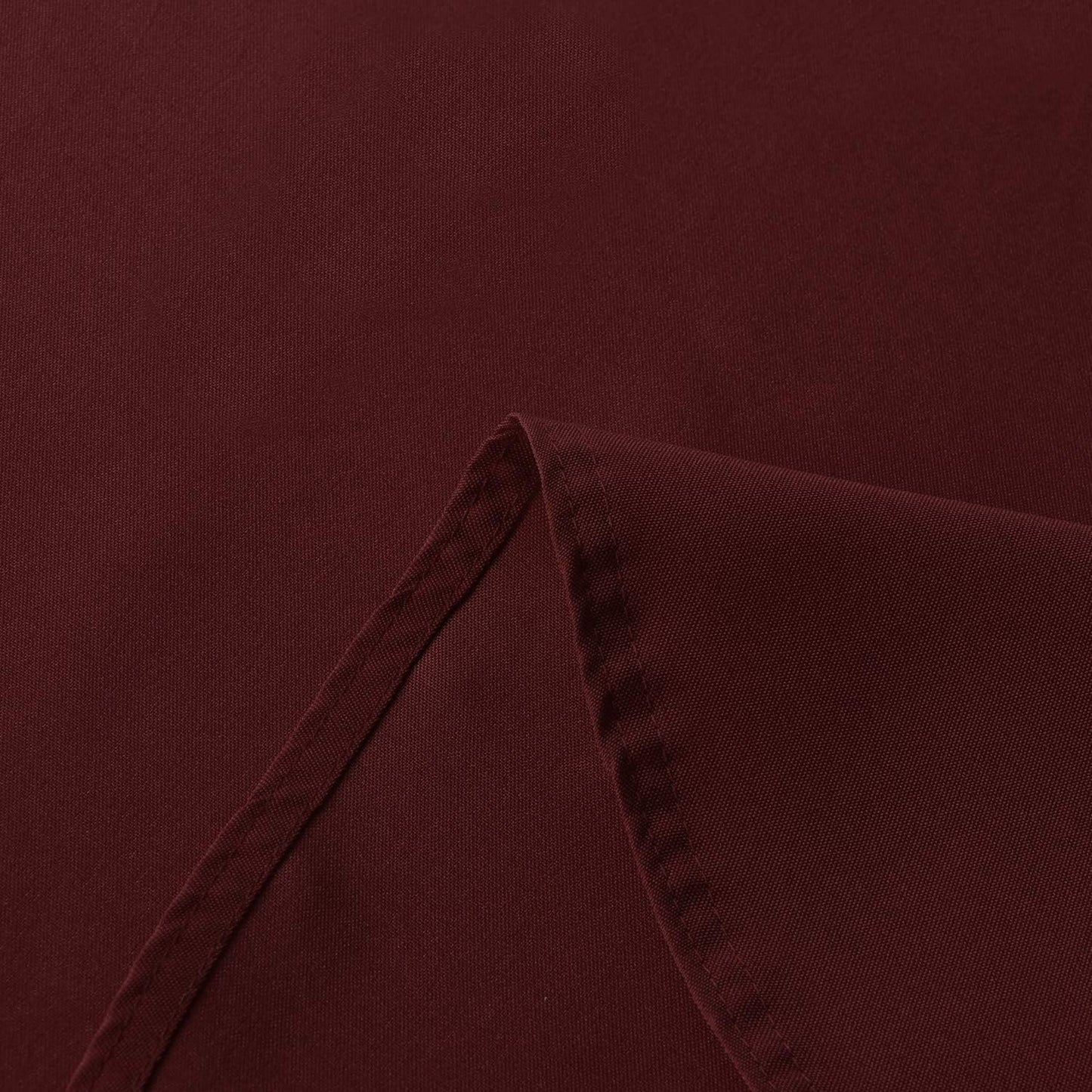 sancua Round Tablecloth - 48 Inch - Water Resistant Spill Proof Washable Polyester Table Cloth Decorative Fabric Table Cover for Dining Tables, Buffet Parties and Camping, Burgundy