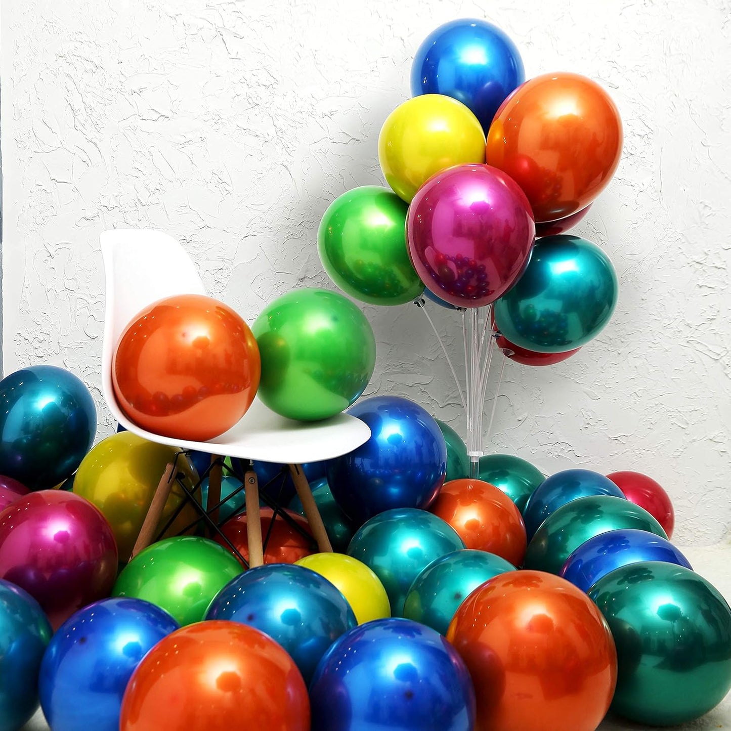 Metallic green balloons 50 pcs 12 inch light green balloons Double layer chrome green balloons are more durable suitable for wedding, birthday party balloon decoration