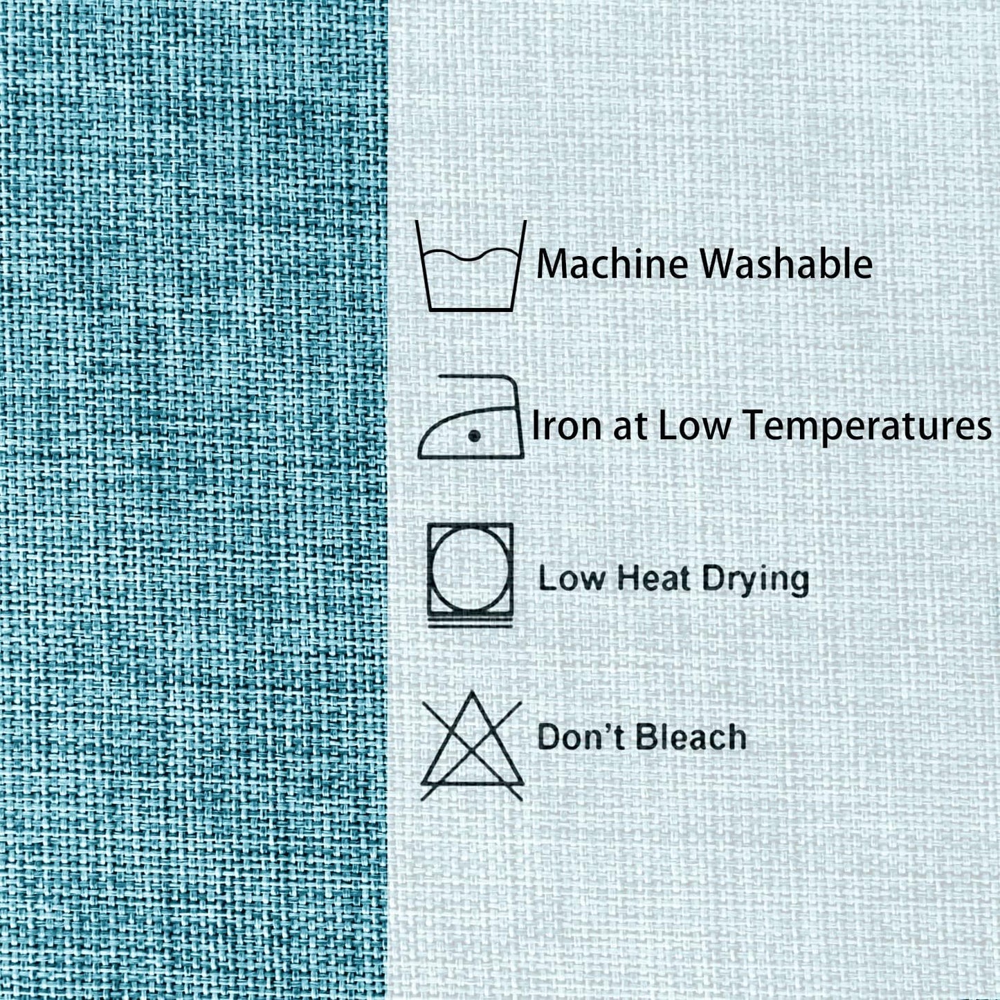 Hiasan 2 Pack Faux Linen Rectangle Tablecloth - Wrinkle and Stain Resistant Washable Table Cloth for Kitchen Dining Room Holiday Table Cover for Dinner, Teal, 60 x 140 Inch