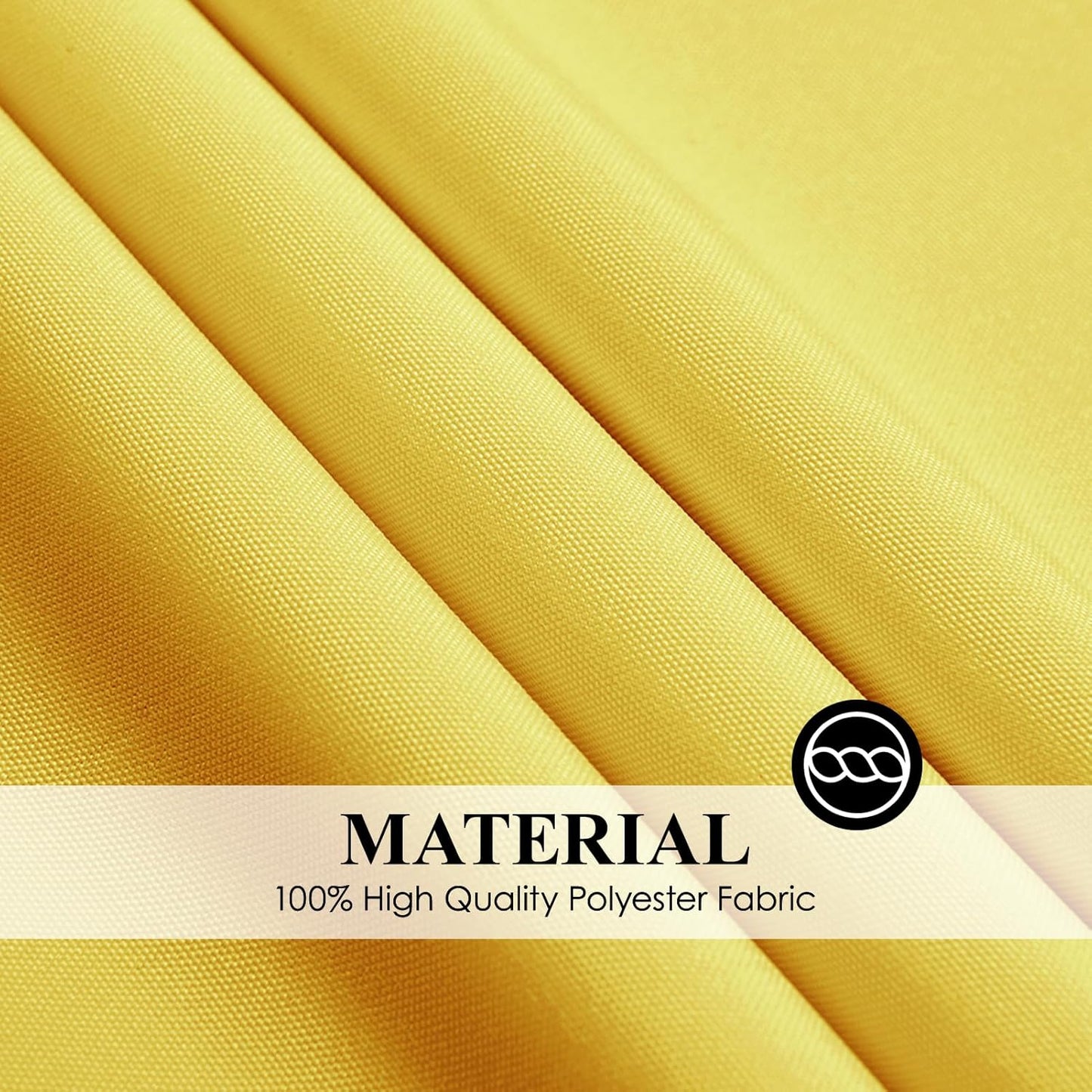 Round Tablecloth 2 Pack 90 Inch Yellow Tablecloths Washable Decorative Linen Polyester Table Clothes Cover for Dining Table Banquets Buffet Parties and Wedding