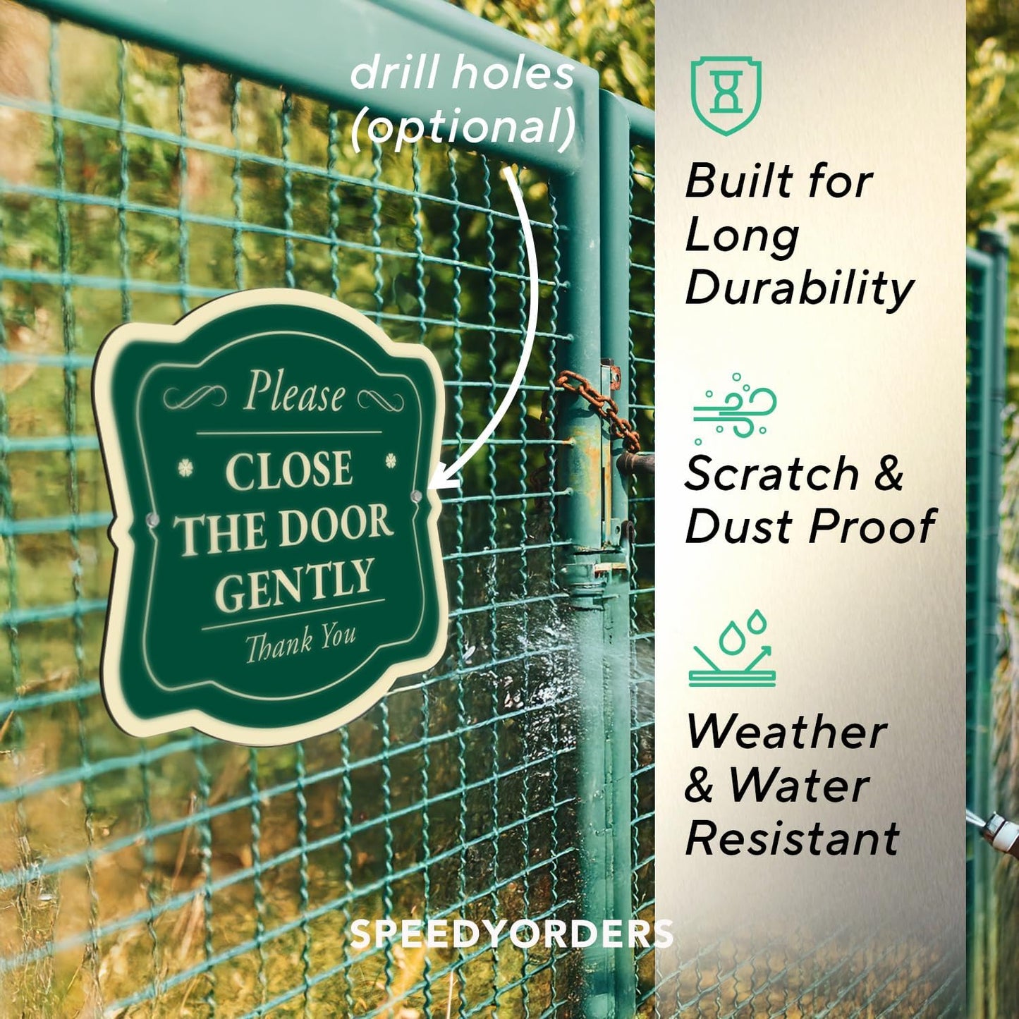 Custom Decorative Outdoor Metal Sign - Personalized Aluminum Driveway Sign, Waterproof, Made in USA - Design 3 Forest Green 12x12 In