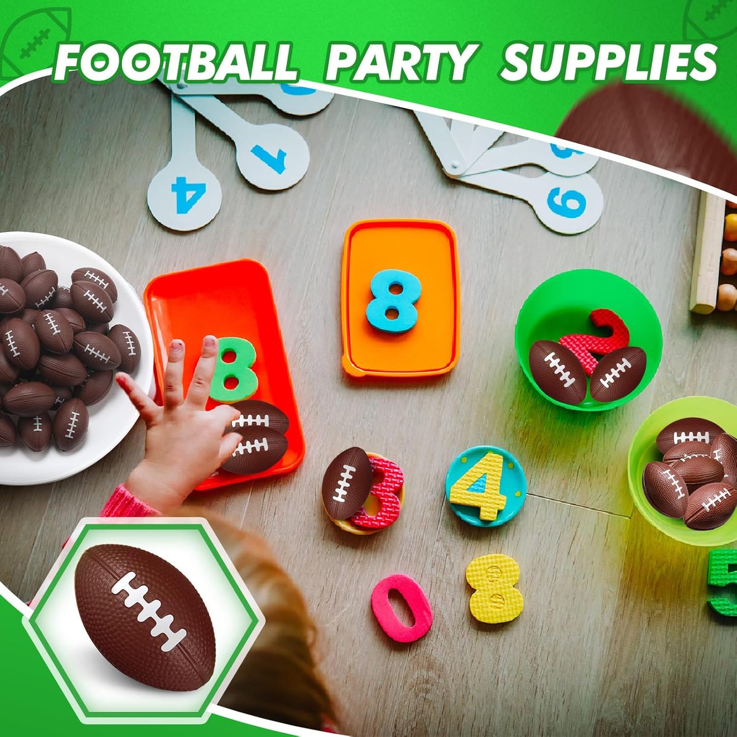 Jerify 120 Packs Mini Football Stress Ball 1.46 Inch Sports Foam Footballs Mini Ball for Adults Small Foam Relief Balls Party Favors for Carnival Reward(Dark Brown)
