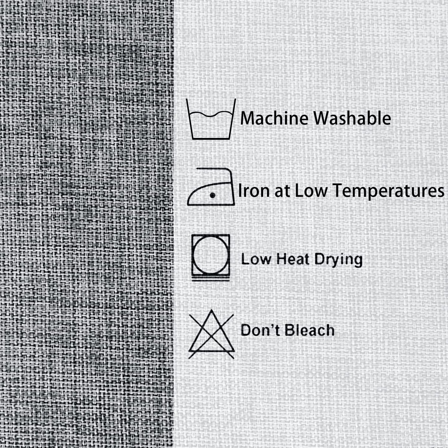 Hiasan Faux Linen Square Tablecloth - Wrinkle and Stain Resistant Washable Table Cloth for Kitchen Dining Room Holiday Table Cover for Party Dinner, Grey, 30 x 30 Inch