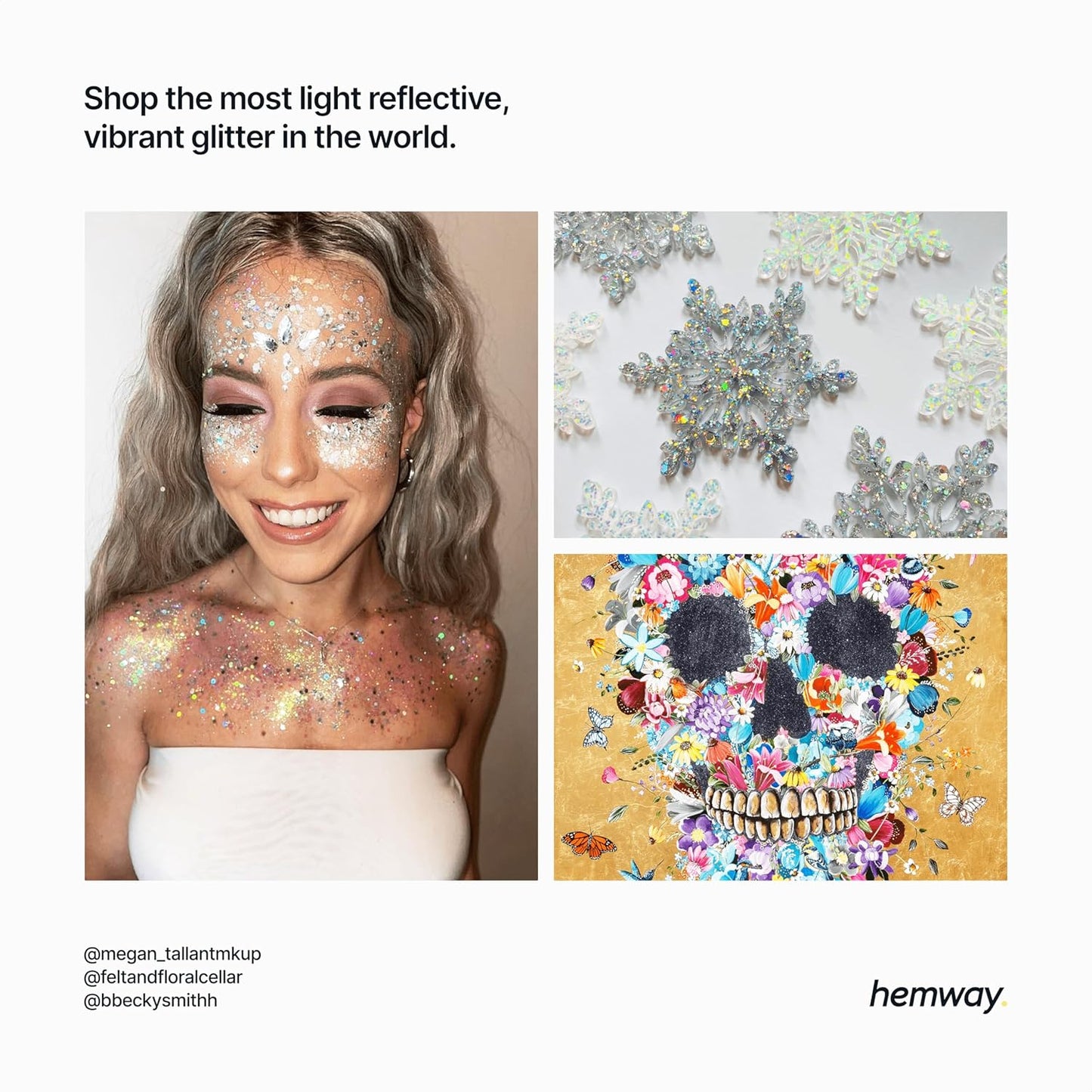 Hemway Eco Friendly Biodegradable Glitter 100g / 3.5oz Bio Cosmetic Safe Sparkle Vegan for Face, Eyeshadow, Body, Hair, Nail and Festival Makeup - Ultrafine (1/128" 0.008" 0.2mm) - Gold Holographic