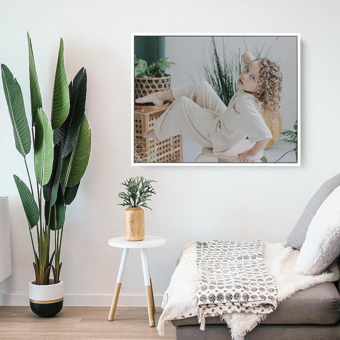 Personalized Custom Canvas Prints: Photo On Canvas (White, 8x8) Transform Your Photos into Stunning Framed Wall Art Digitally Printed Photo To Canvas Ideal for Home Decor, Gifts Keepsakes.