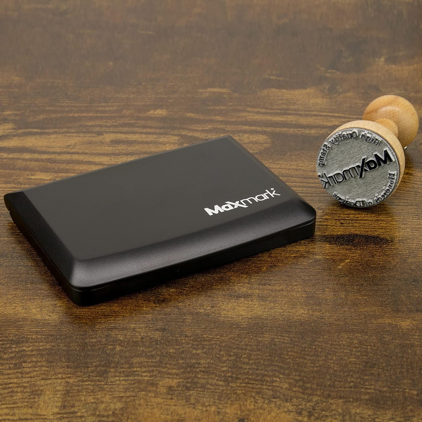 MaxMark Large Brown Stamp Pad - 2-3/4" by 4-1/4" - Premium Quality Felt Pad