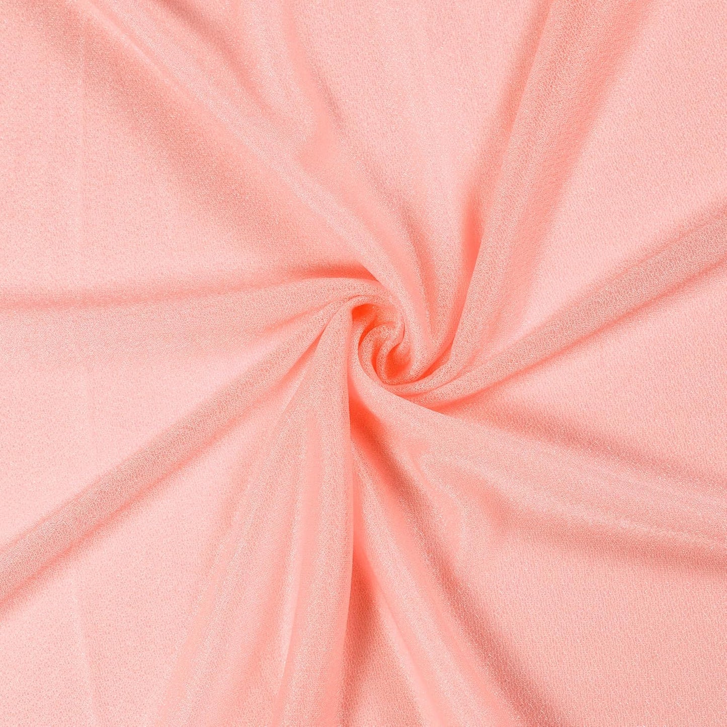 VDS Pack of 1 Panel (30 Inch X 100 Feet) Wedding Arch Draping Fabric Sheer Chiffon Fabric Drapery for Wedding Ceremony Reception Swag Backdrop Canopy Chuppah ARBO Altars Decoration (Peach)