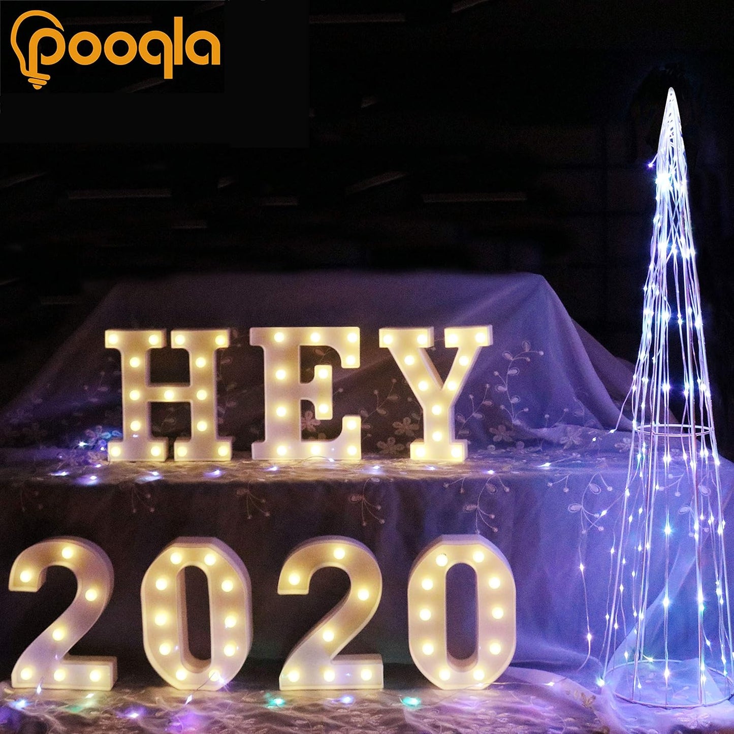 Pooqla LED Marquee Letter Lights Sign, Light Up Alphabet Letter for Home Party Wedding Decoration C