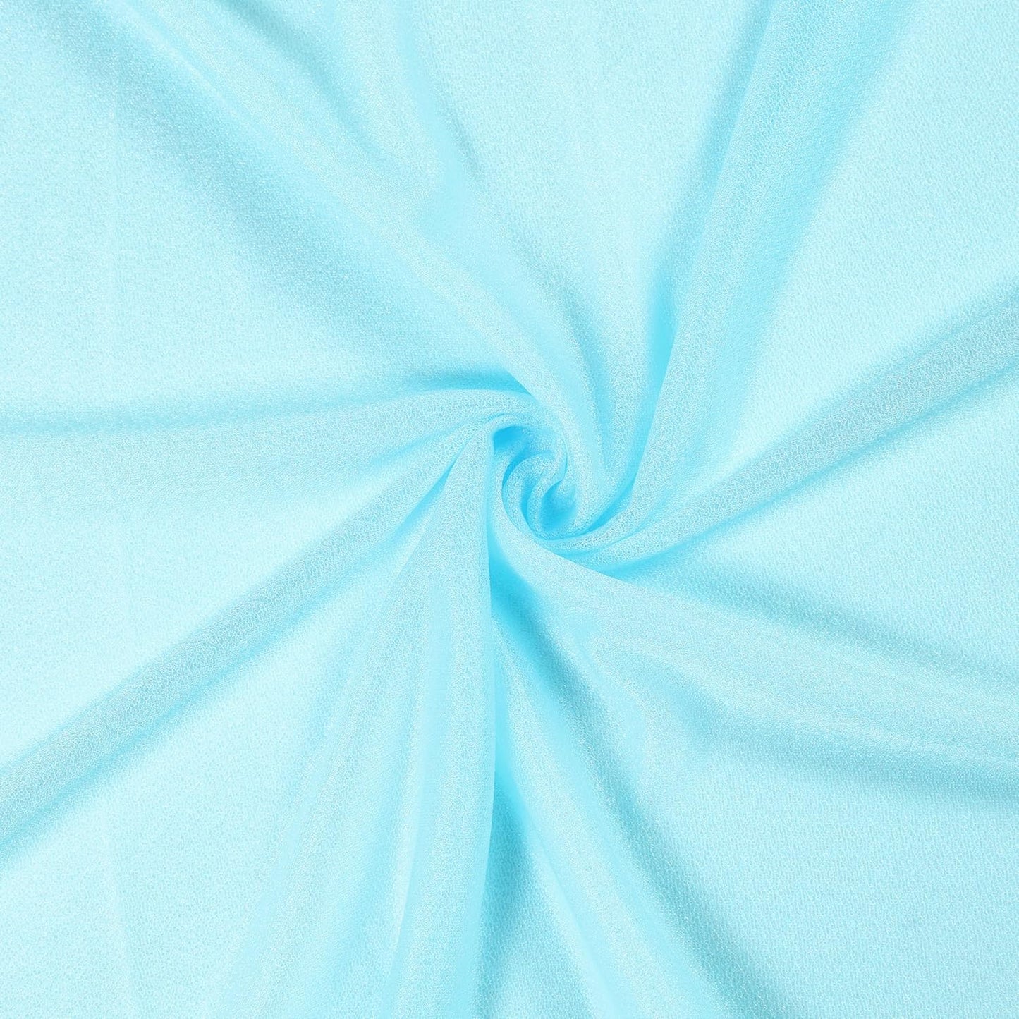 VDS Pack of 3 Panel (30 Inch X 20 Feet) Wedding Arch Draping Fabric Sheer Chiffon Fabric Drapery for Wedding Ceremony Reception Swag Backdrop Canopy Chuppah ARBO Altars Decoration (Teal)