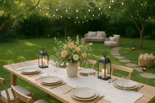 Elevate Your Outdoor Celebration with Stylish Décor and Lights