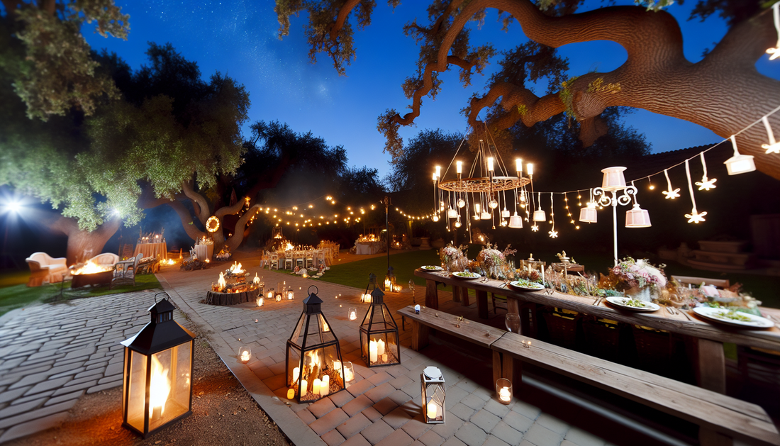Creative Ways to Style Outdoor Lighting for Backyard Wedding Receptions