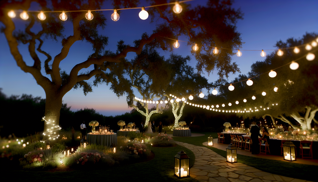 How to Elevate Outdoor Wedding Vibes with Ambient String Lights