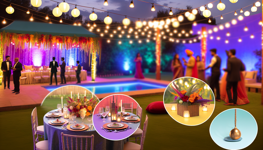 "Transform Your Celebration: Décor, Lighting, and Dining Essentials"