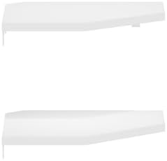 Furinno Rossi Hexagon Floating Shelves for Wall, Set of 2 Geometric Corner Shelf, Wall Mounted Shelves for Bathroom, Home Office, Living Room, White - Image 6