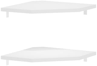 Furinno Rossi Hexagon Floating Shelves for Wall, Set of 2 Geometric Corner Shelf, Wall Mounted Shelves for Bathroom, Home Office, Living Room, White - Image 5