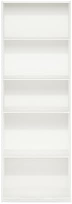 Furinno GEHRY Book Shelf, 5-Tier Bookshelf with Open Shelf, Standing Bookcase with Adjustable Shelves, 11.6 x 24.8 x 71.4, for Living Room, Bedroom, Home Office, White - Image 6