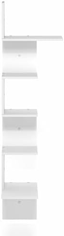 Furinno Rossi 5-Tier Corner Floating Shelves for Wall, White - Image 6