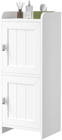 Akxomel Small Bathroom Cabinet Narrow Toilet Paper Organizer White by Akxomel