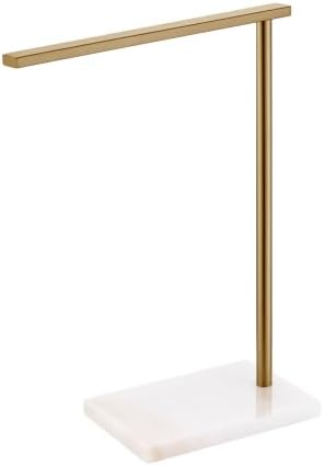 Hand Towel Bar for Bathroom Vanity Countertop 1-Tier Towel Holder Free Stand with Heavy Marble Base Thicken Steady, Champagne Bronze Stainless Steel AN7002CPG by AONEON
