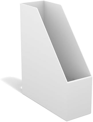 TRU RED Plastic Magazine File, White, Vertical Desktop Organizer - Image 2