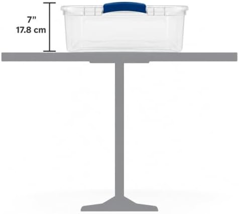 2Pack 32 Qt Medium Latching Storage Bin, Clear - Image 6
