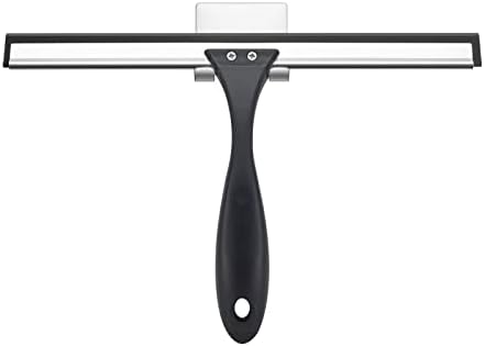 AmazerBath Squeegee for Shower Glass Door, Shower Squeegee for Glass Doors - All-Purpose Squeegee with Hook for Shower Doors, Windows, Mirrors, Tiles and Car Glass, 10 Inches by AmazerBath