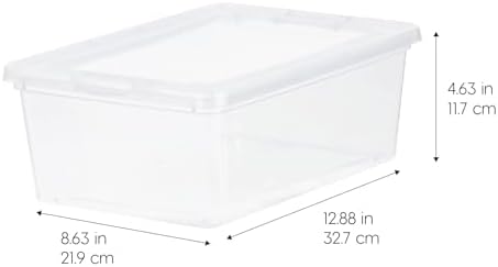 IRIS USA 8-Pack 7 Qt Storage Bins with Lids, Clear, Stackable - Image 2