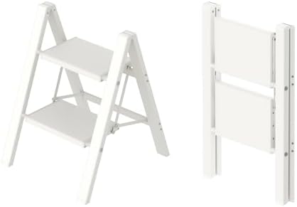 Taranta 2 Step Stool Foldable,Aluminum Step Ladder-White by TARANTA