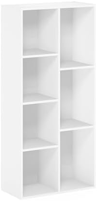 Furinno LUDER 7-Cube Book Shelf, Kids Bookshelf, Toy Storage, White - Image 5