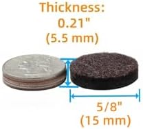 Furnigear Felt Furniture Pads for Hardwood Floors - Self Adhesive Chair Felt Pad, Floor Protector for Furniture Feet, Furniture Sliders Moving Furniture Smoothly, Anti Scratch 108 Pcs 5/8" Round Brown - Image 2