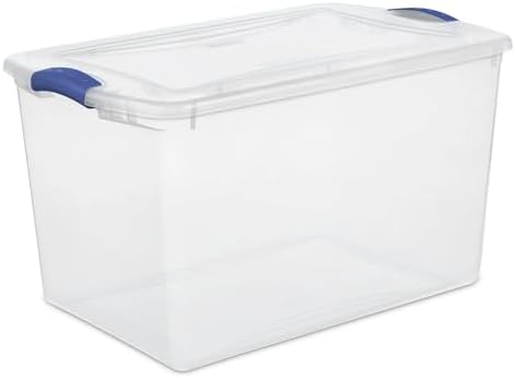66 Qt Clear Storage Bins with Lids, Stackable Plastic Organizer (1) by Unknown